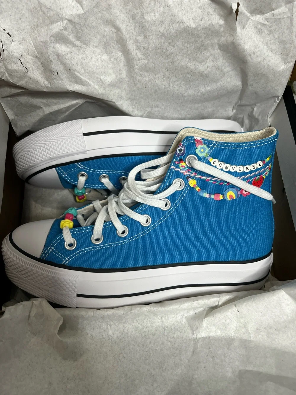 Converse CTAS Lift Hi Sneakers Blue High Top Platform Women’s 7.5